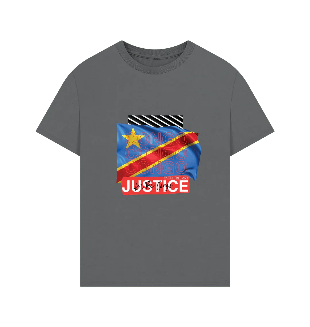 Justice for Congo Men's Oversized Tee - Livity Tree Art