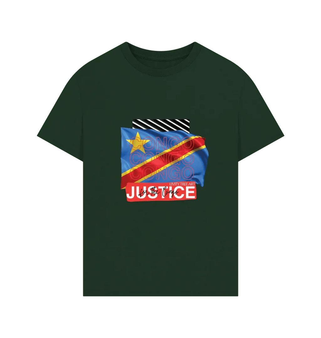 Justice for Congo Men's Oversized Tee - Livity Tree Art