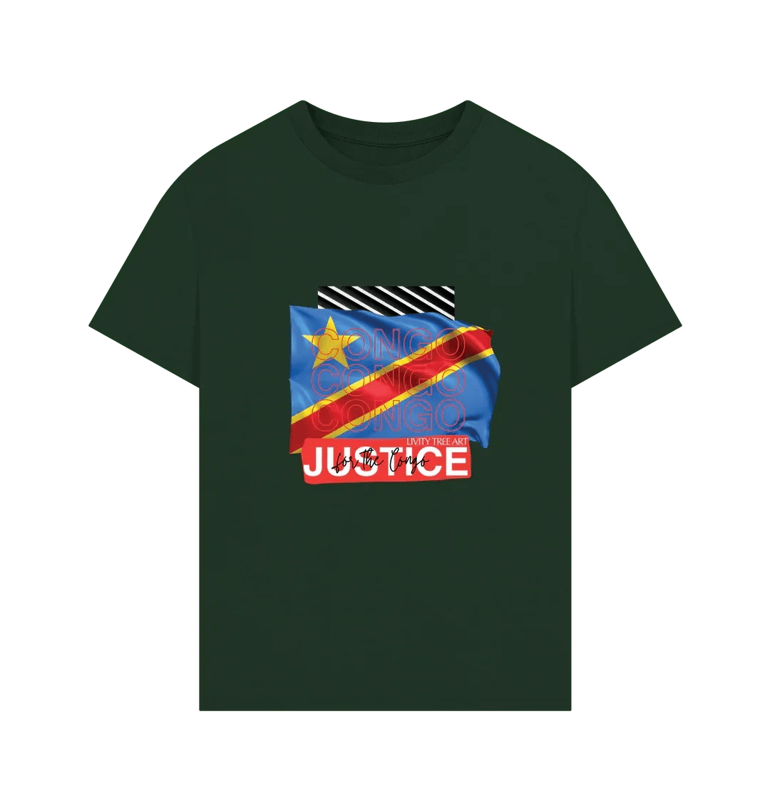 Justice for Congo Men's Oversized Tee - Livity Tree Art