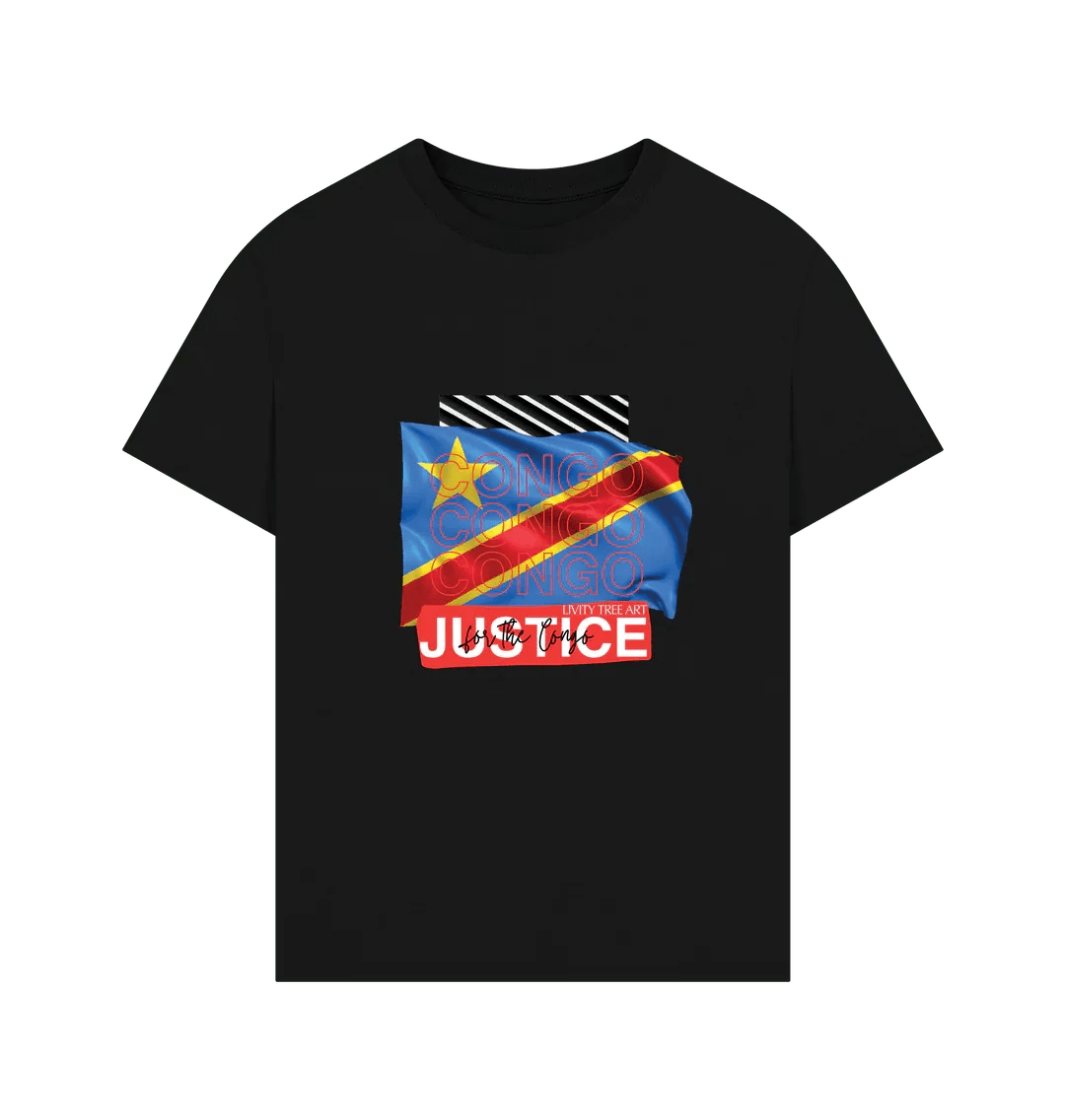 Justice for Congo Men's Oversized Tee - Livity Tree Art