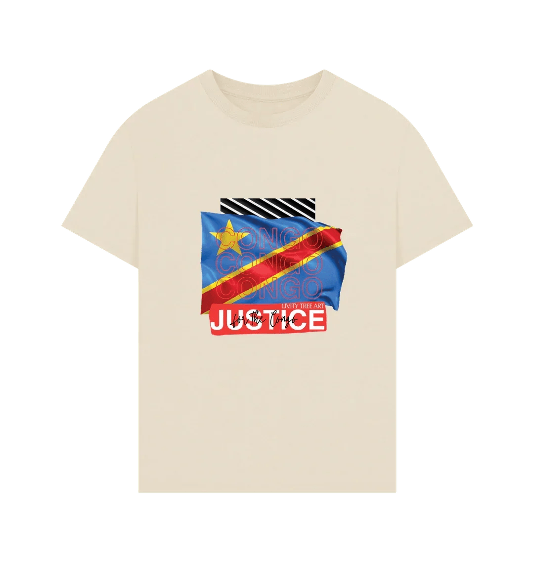 Justice for Congo Men's Oversized Tee - Livity Tree Art