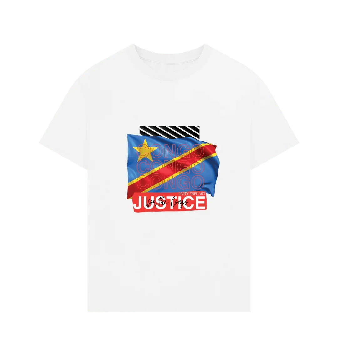 Justice for Congo Men's Oversized Tee - Livity Tree Art