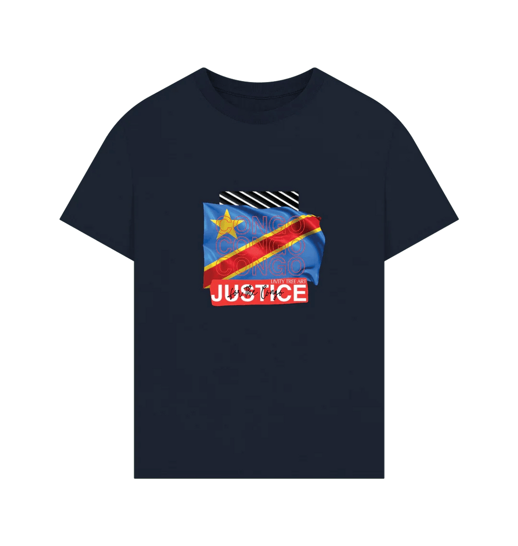 Justice for Congo Men's Oversized Tee - Livity Tree Art