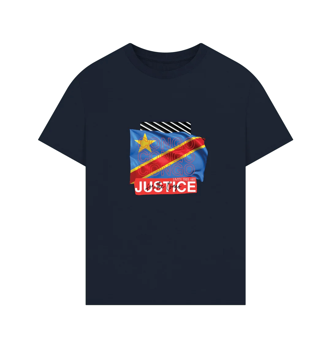 Justice for Congo Men's Oversized Tee - Livity Tree Art