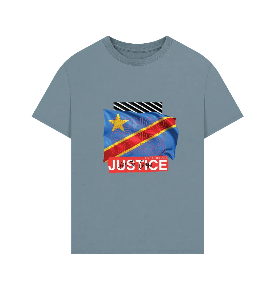 Justice for Congo Men's Oversized Tee - Livity Tree Art
