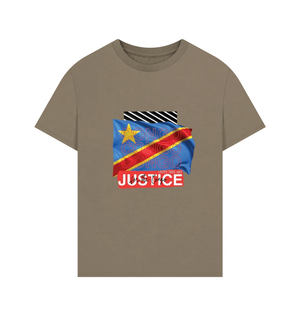 Justice for Congo Men's Oversized Tee - Livity Tree Art