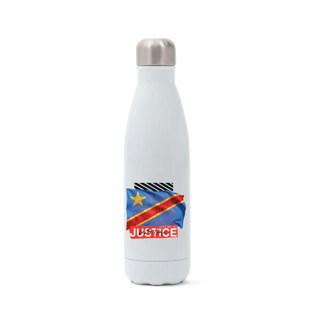 Justice for Congo Stainless Steel Bottle - Livity Tree Art