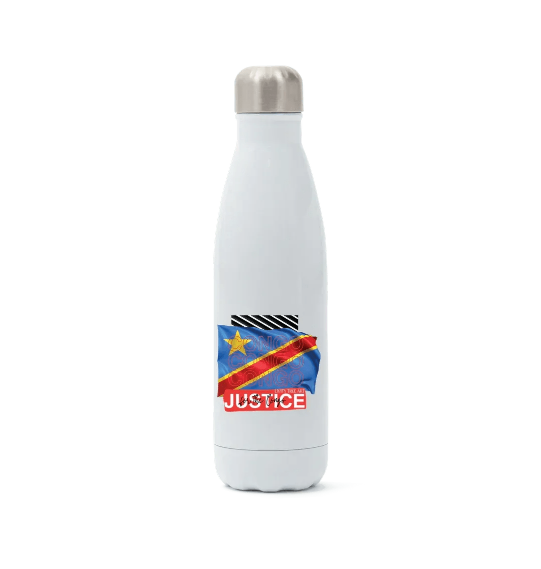Justice for Congo Stainless Steel Bottle - Livity Tree Art