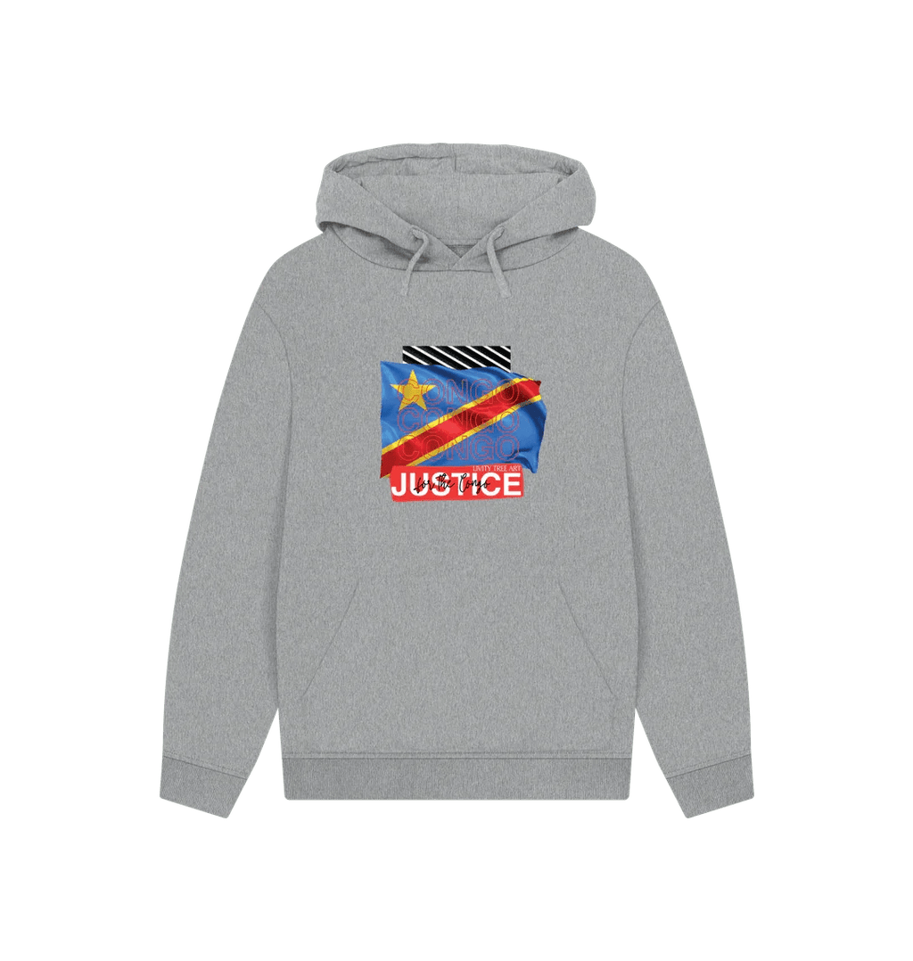 Justice for Congo Unisex Kangaroo Pocket Hoody - Livity Tree Art