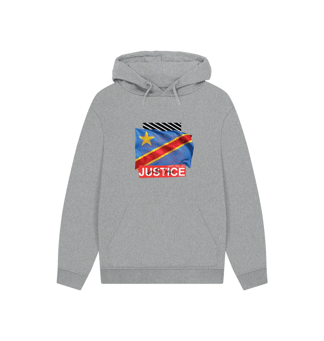 Justice for Congo Unisex Kangaroo Pocket Hoody - Livity Tree Art