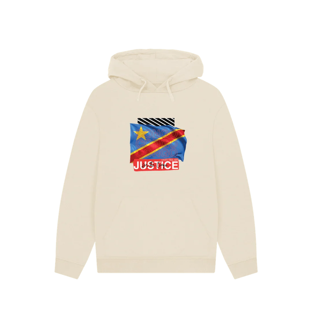Justice for Congo Unisex Kangaroo Pocket Hoody - Livity Tree Art