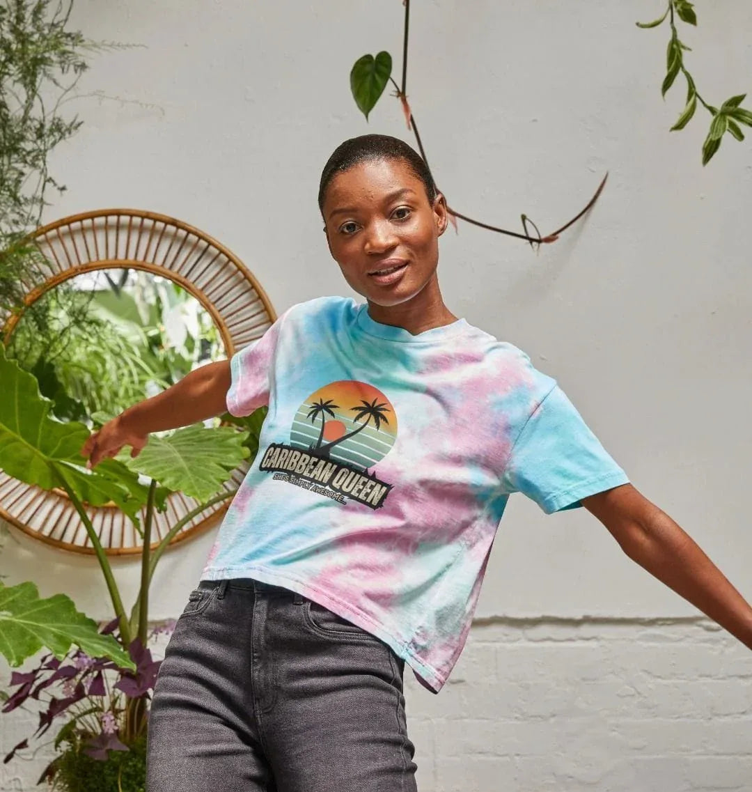 Caribbean Queen Women's Boxy Tee - Livity Tree Art