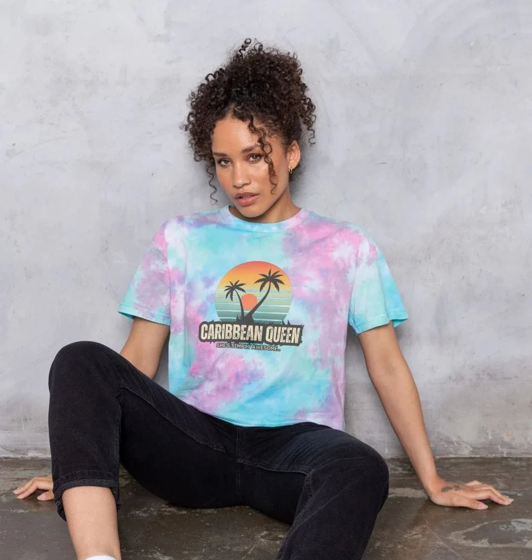 Caribbean Queen Women's Boxy Tee - Livity Tree Art