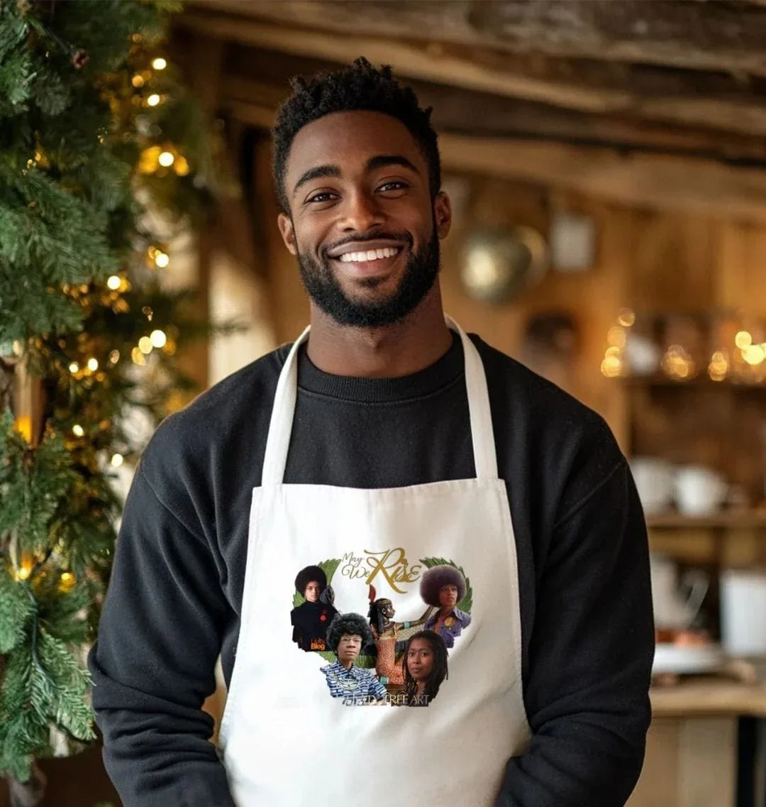 May We Rise Organic Cotton Apron - Livity Tree Art