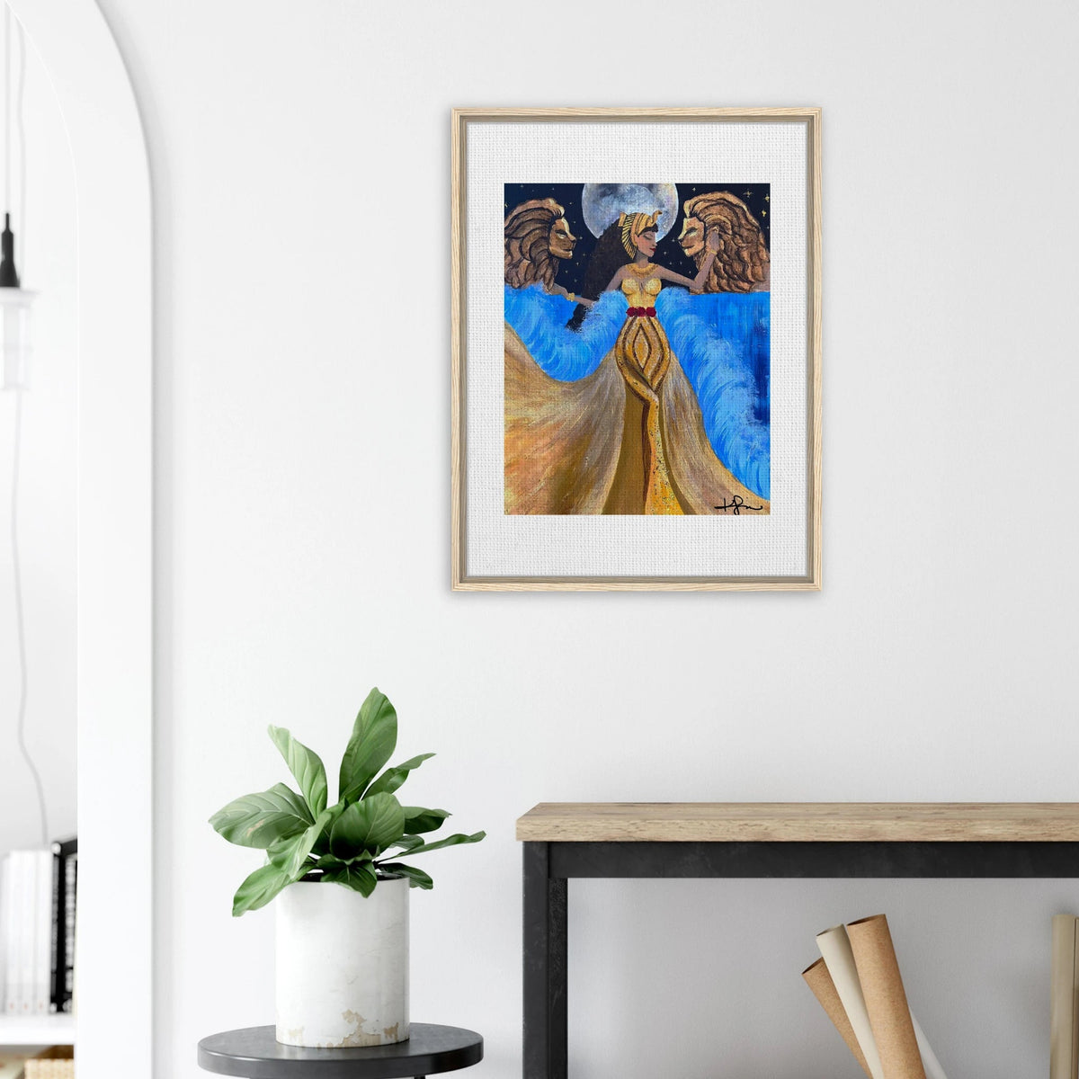 Leaena de Judah Framed Canvas - Livity Tree Art