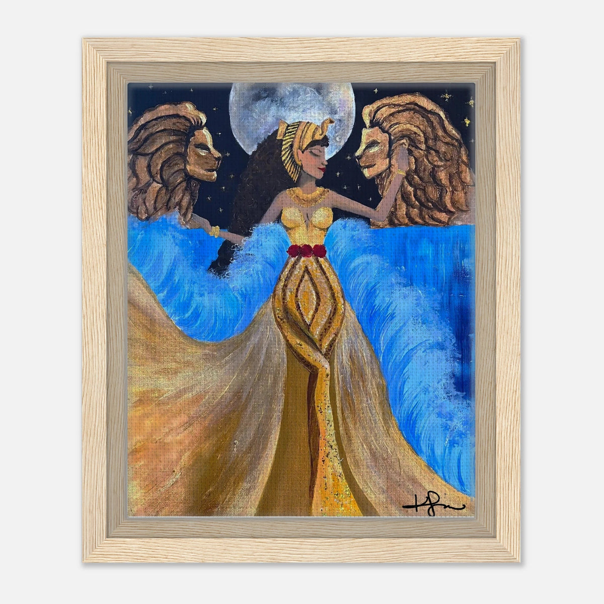 Leaena de Judah Framed Canvas - Livity Tree Art