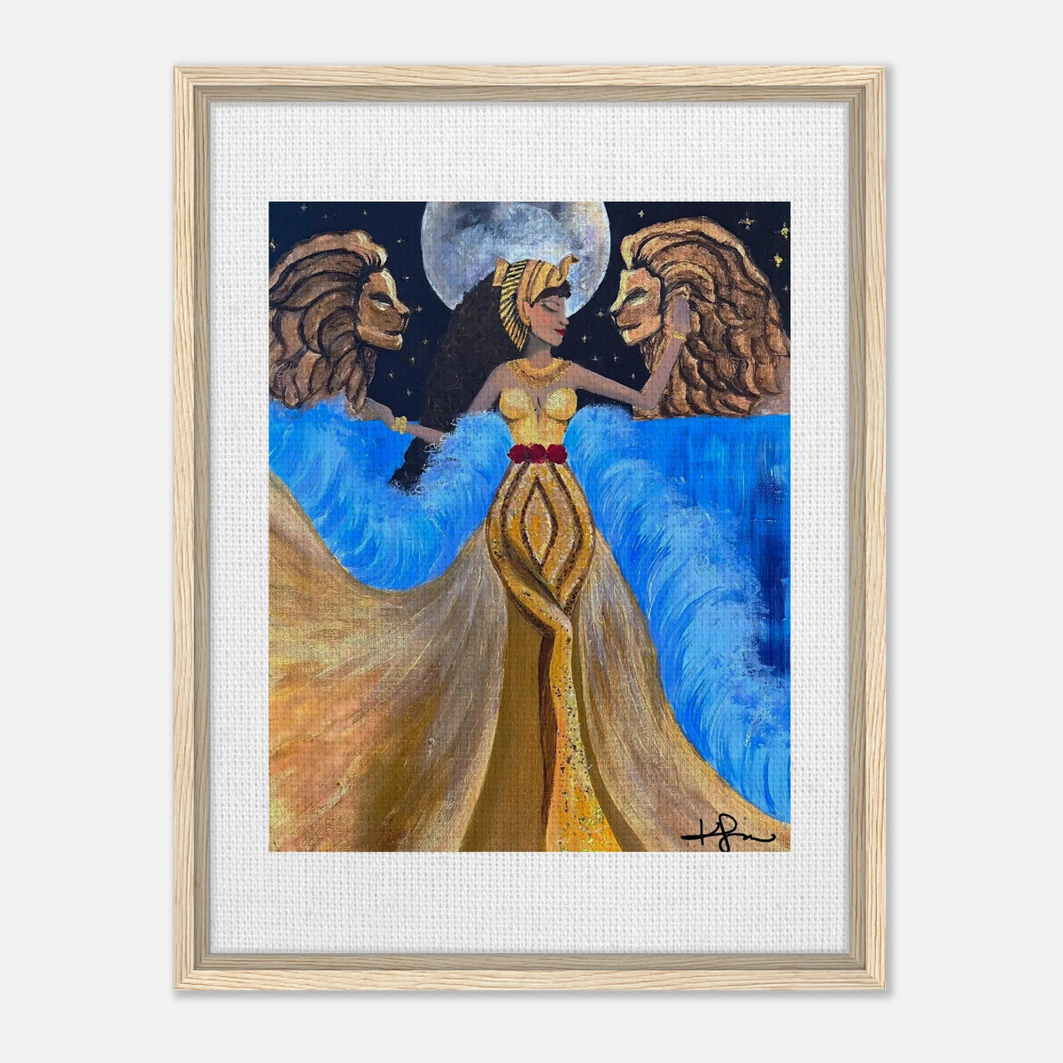 Leaena de Judah Framed Canvas - Livity Tree Art