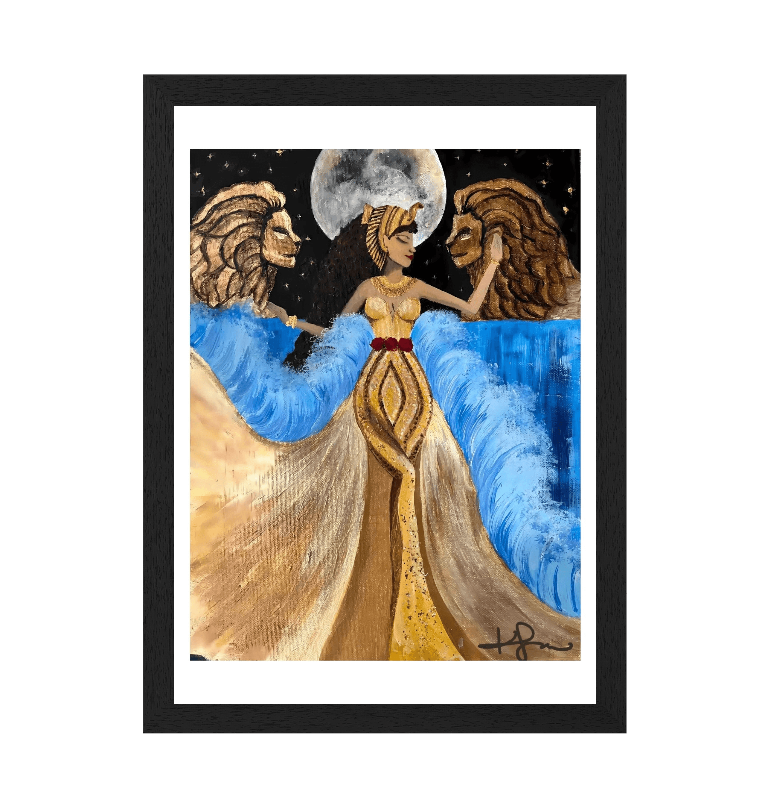 Leaena de Judah Portrait Framed Art Print - Livity Tree Art