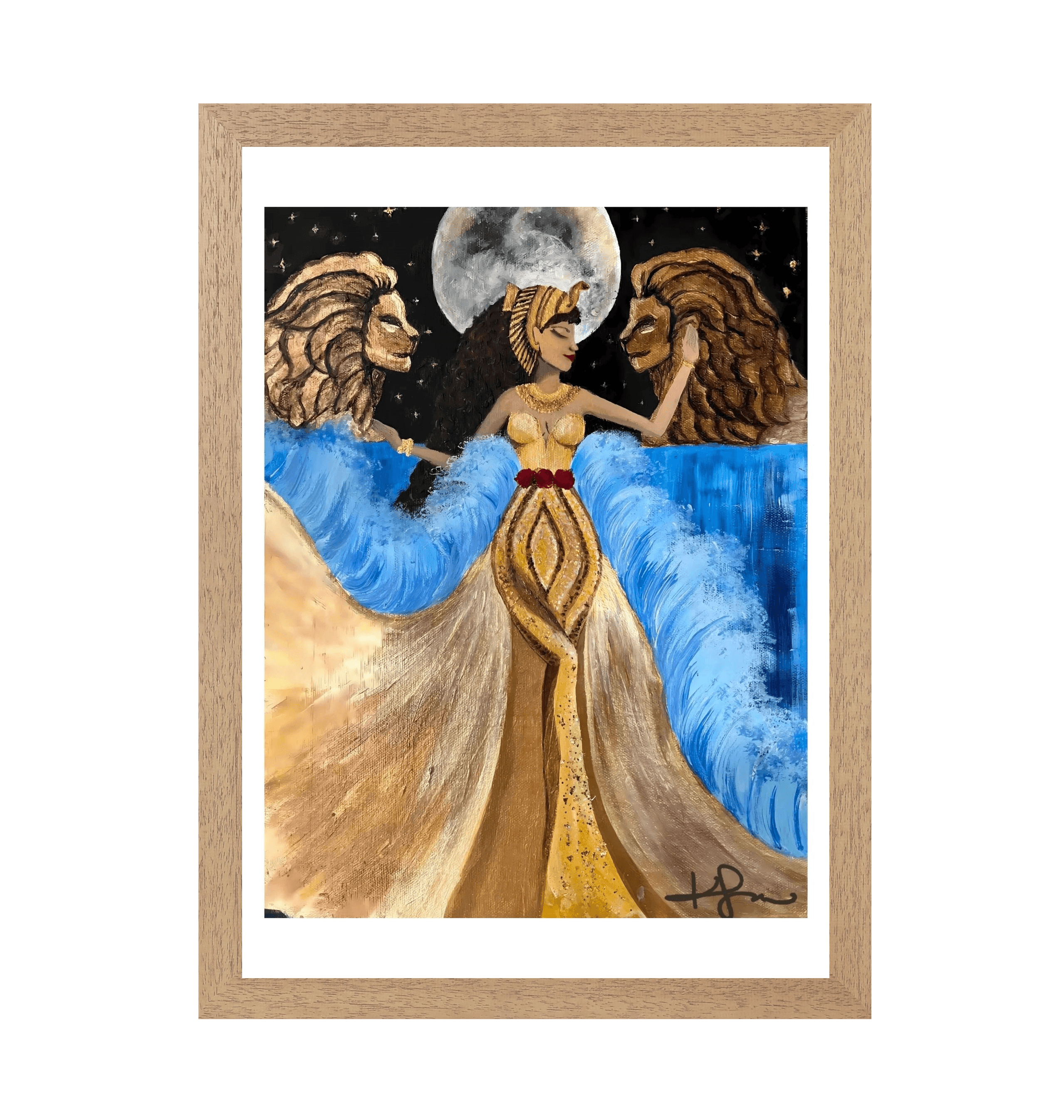 Leaena de Judah Portrait Framed Art Print - Livity Tree Art