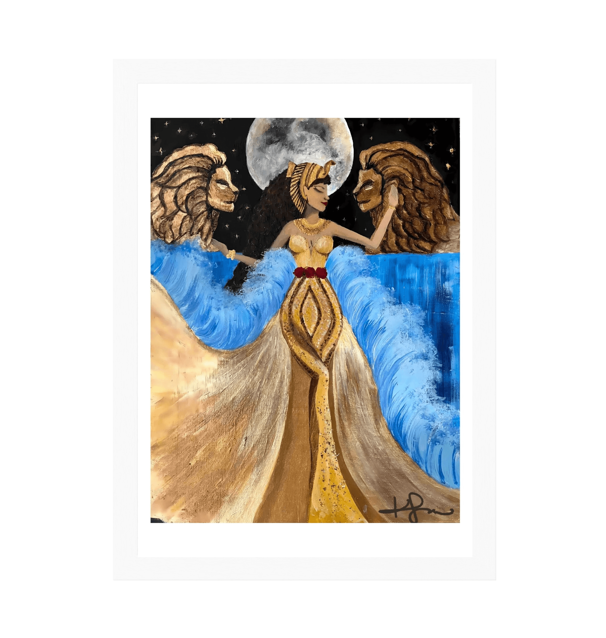 Leaena de Judah Portrait Framed Art Print - Livity Tree Art
