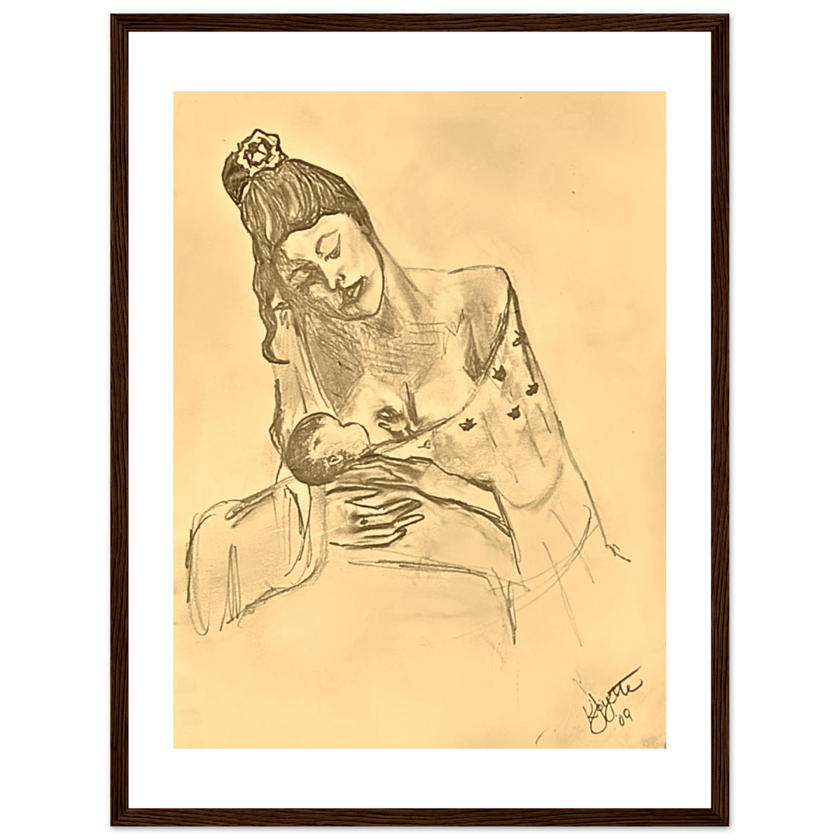 Maternity Reclaimed Fine Art Framed Poster - Livity Tree Art