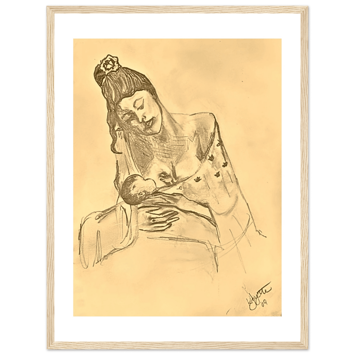 Maternity Reclaimed Fine Art Framed Poster - Livity Tree Art