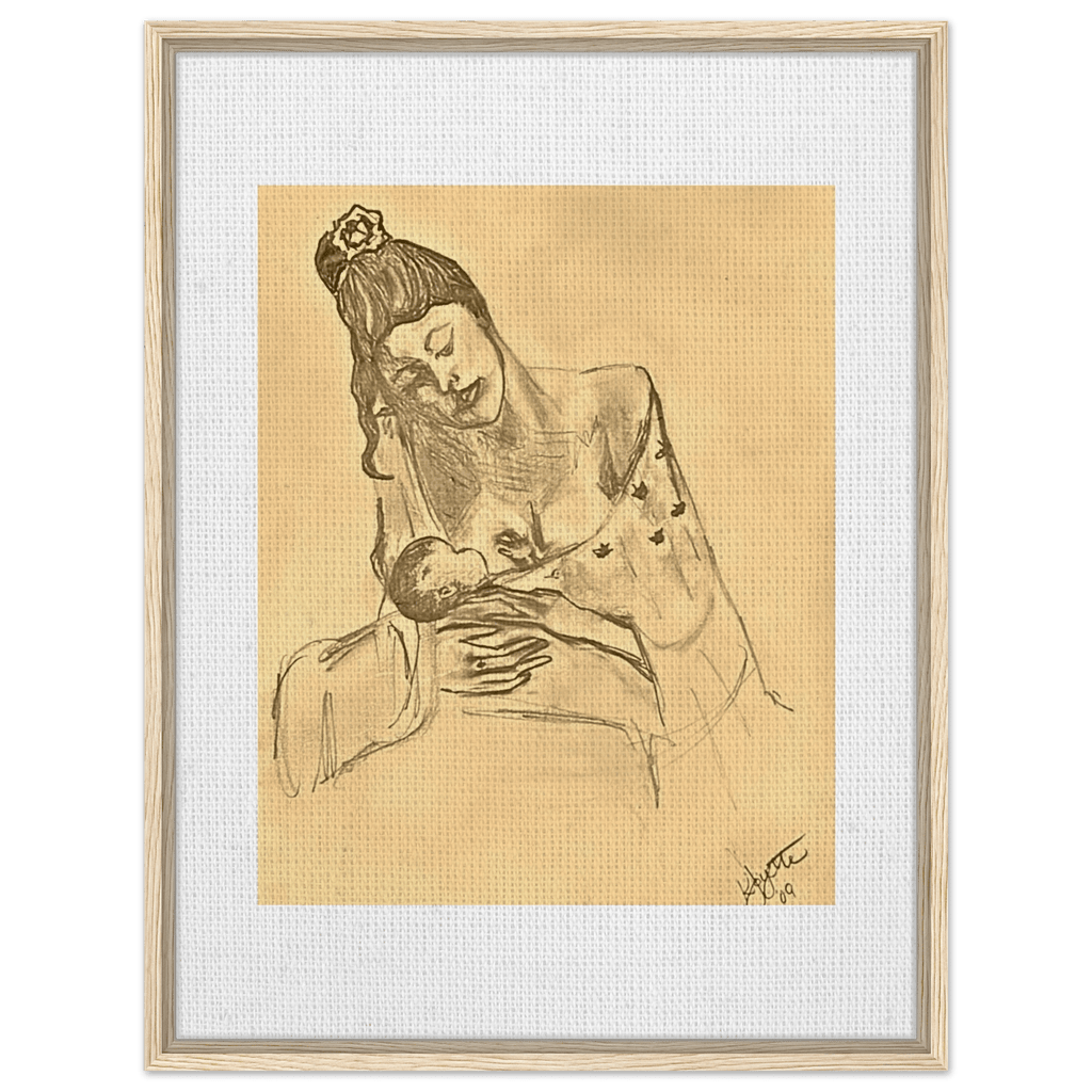 Maternity Reclaimed Framed Canvas - Livity Tree Art
