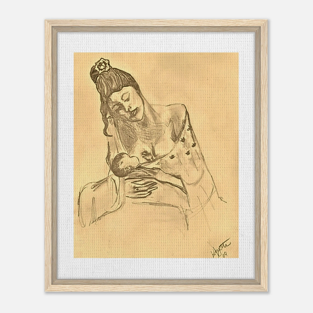 Maternity Reclaimed Framed Canvas - Livity Tree Art