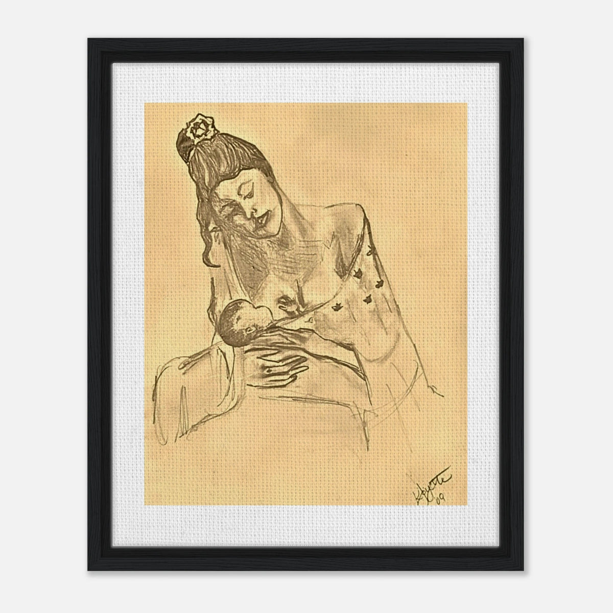 Maternity Reclaimed Framed Canvas - Livity Tree Art