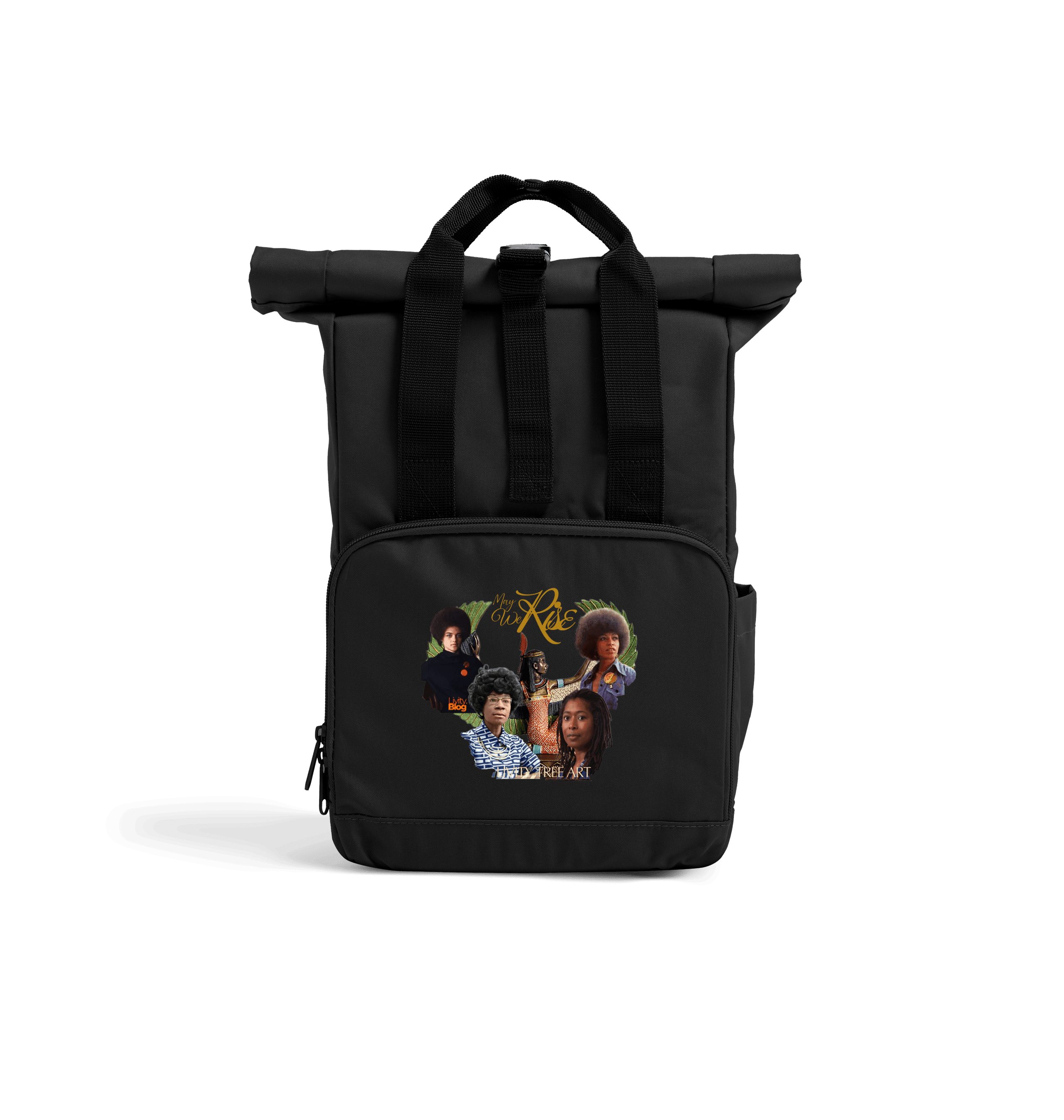 May We Rise Mini Recycled Roll Top Backpack - Livity Tree Art