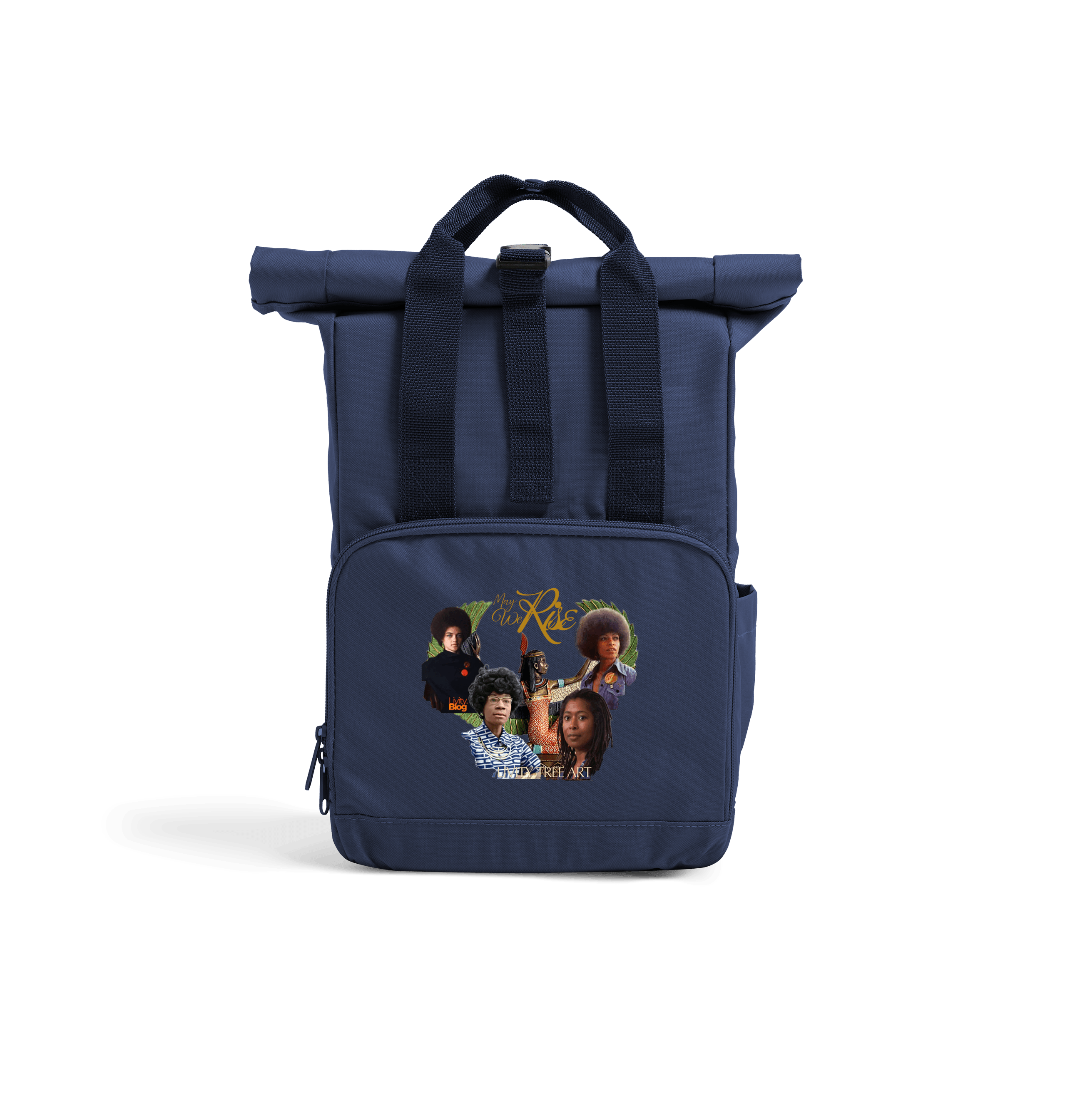 May We Rise Mini Recycled Roll Top Backpack - Livity Tree Art