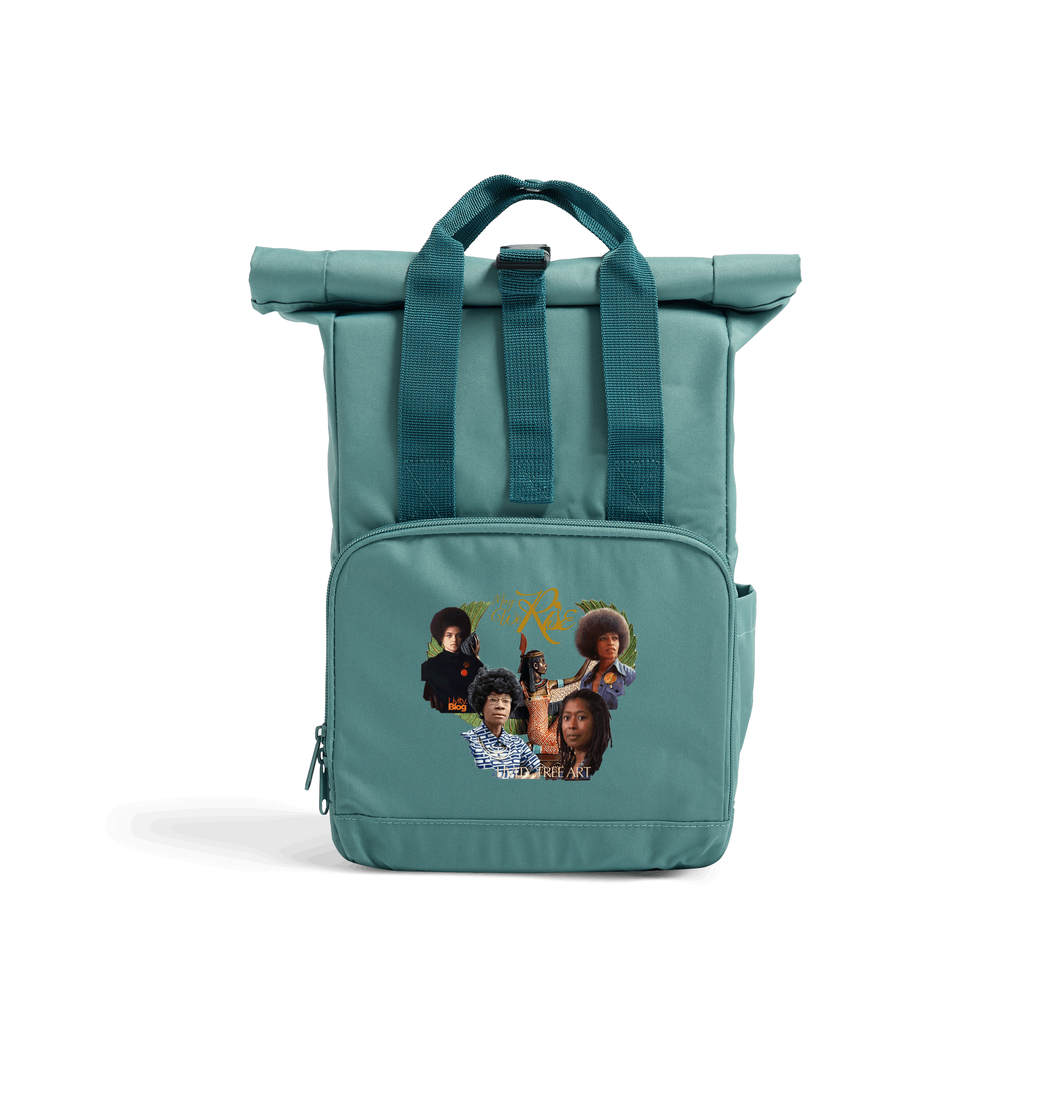 May We Rise Mini Recycled Roll Top Backpack - Livity Tree Art