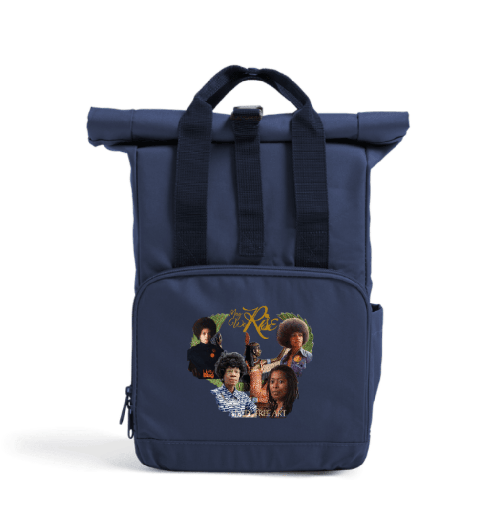 May We Rise Mini Recycled Roll Top Backpack - Livity Tree Art