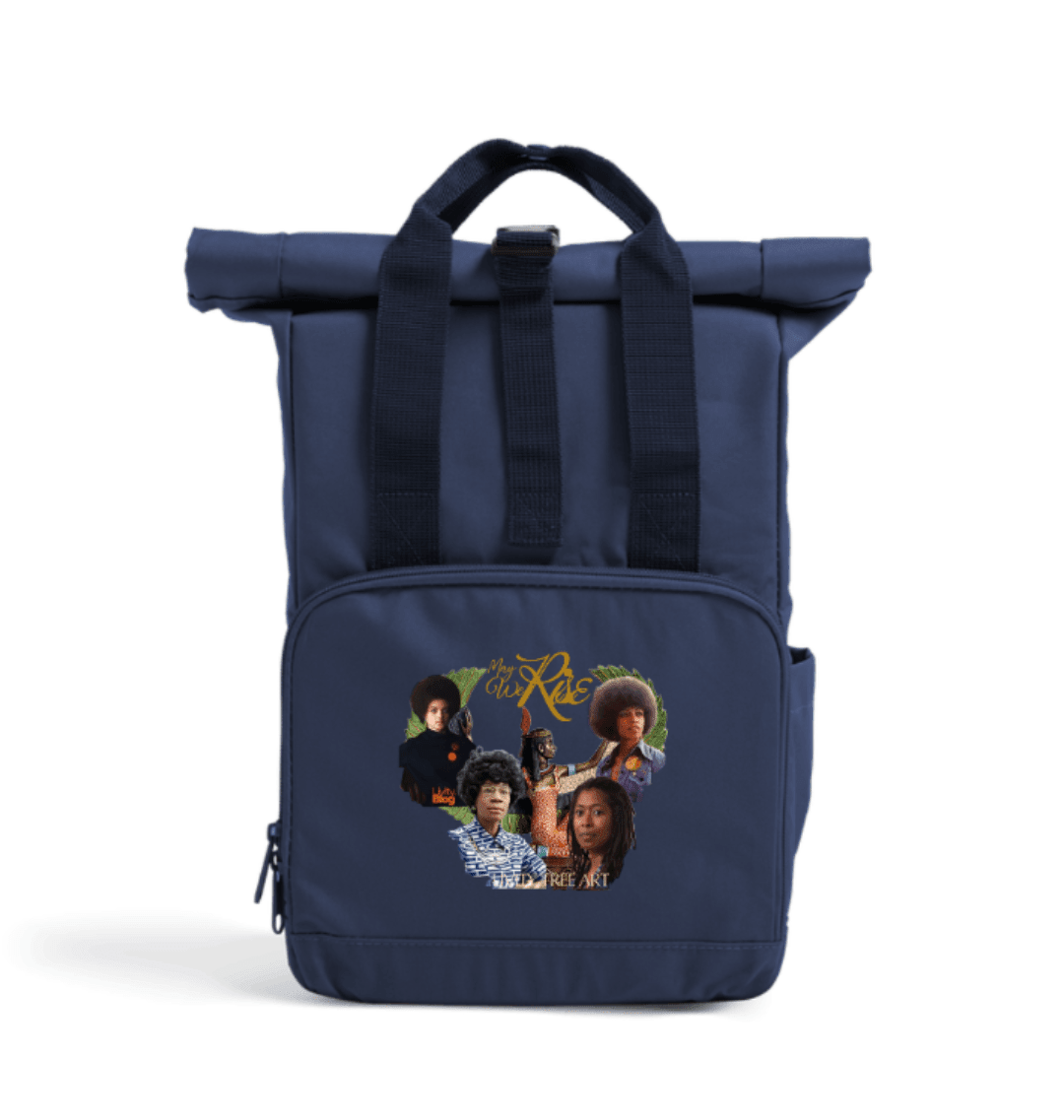 May We Rise Mini Recycled Roll Top Backpack - Livity Tree Art