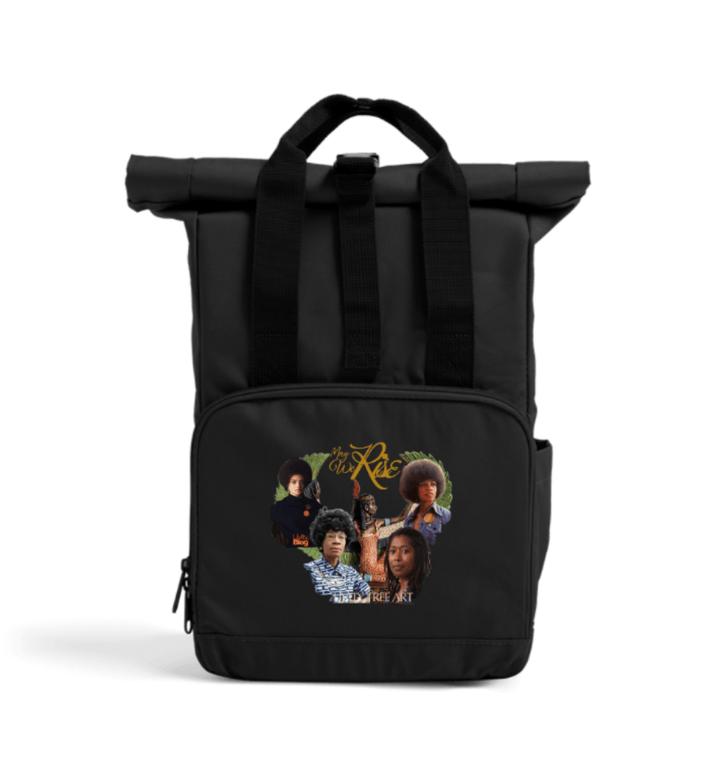 May We Rise Mini Recycled Roll Top Backpack - Livity Tree Art
