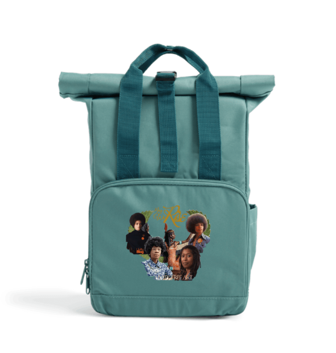 May We Rise Mini Recycled Roll Top Backpack - Livity Tree Art