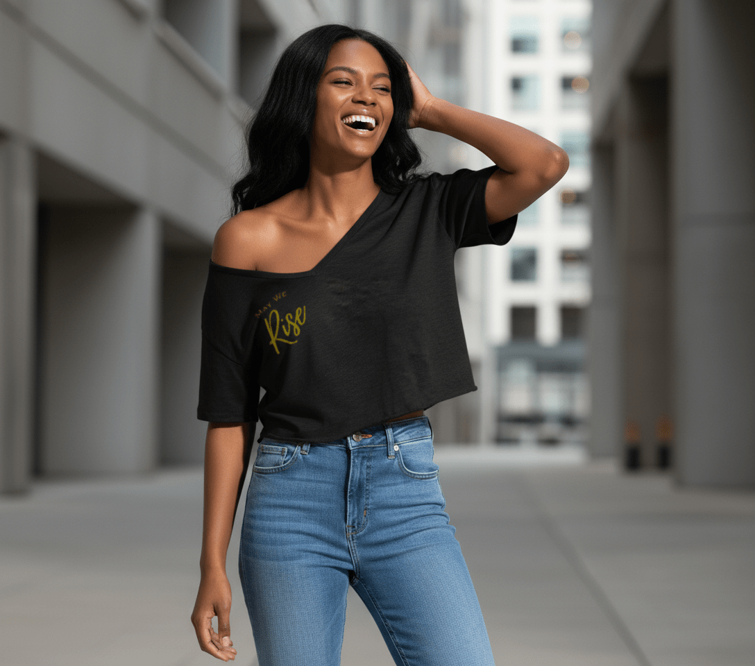 May We Rise off the shoulder crop - Livity Tree Art