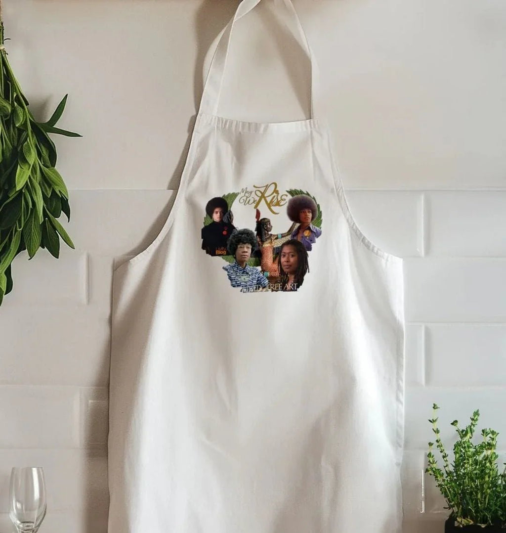 May We Rise Organic Cotton Apron - Livity Tree Art