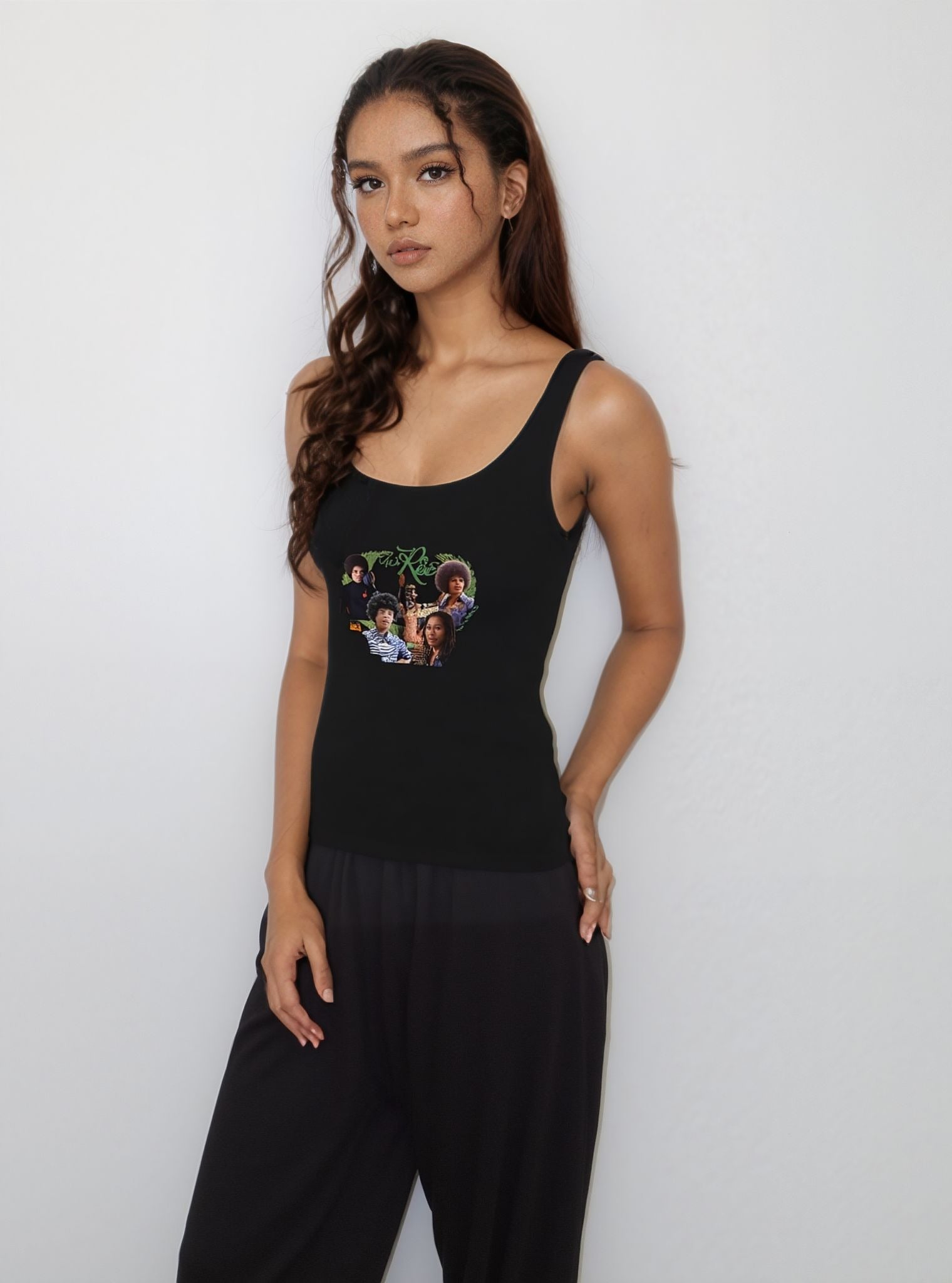 May We Rise MAAT Women's Organic Slim Fit Tank Top | Tree of Life Art - Tree of Life Art