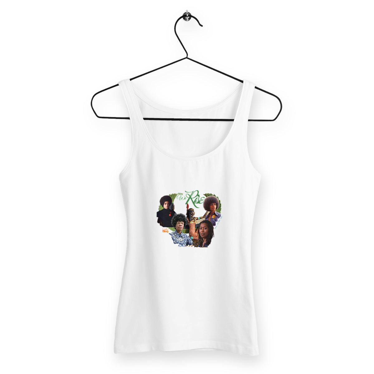 May We Rise MAAT Women's Organic Slim Fit Tank Top | Tree of Life Art - Tree of Life Art