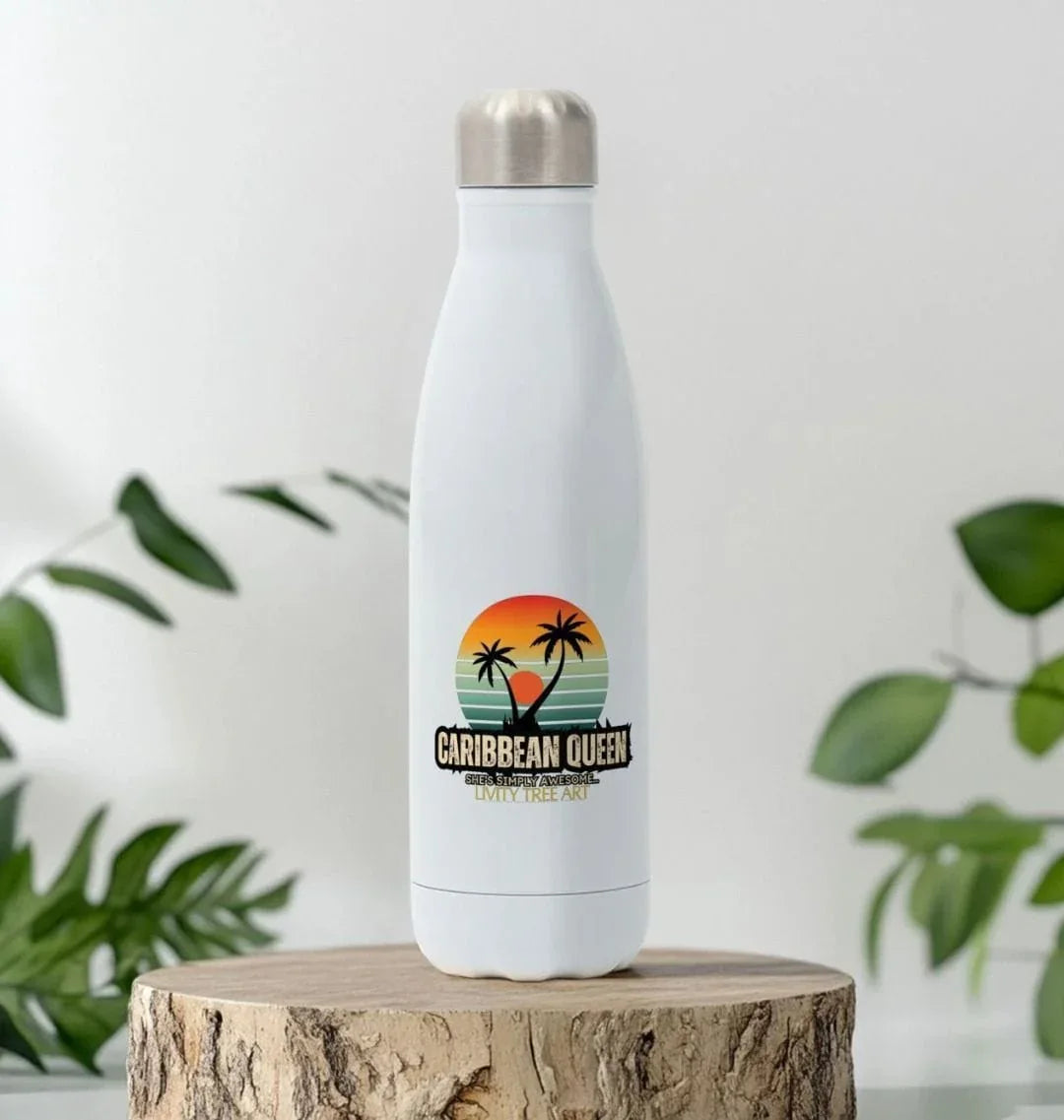 Caribbean Queen Stainless Steel Bottle - Livity Tree Art