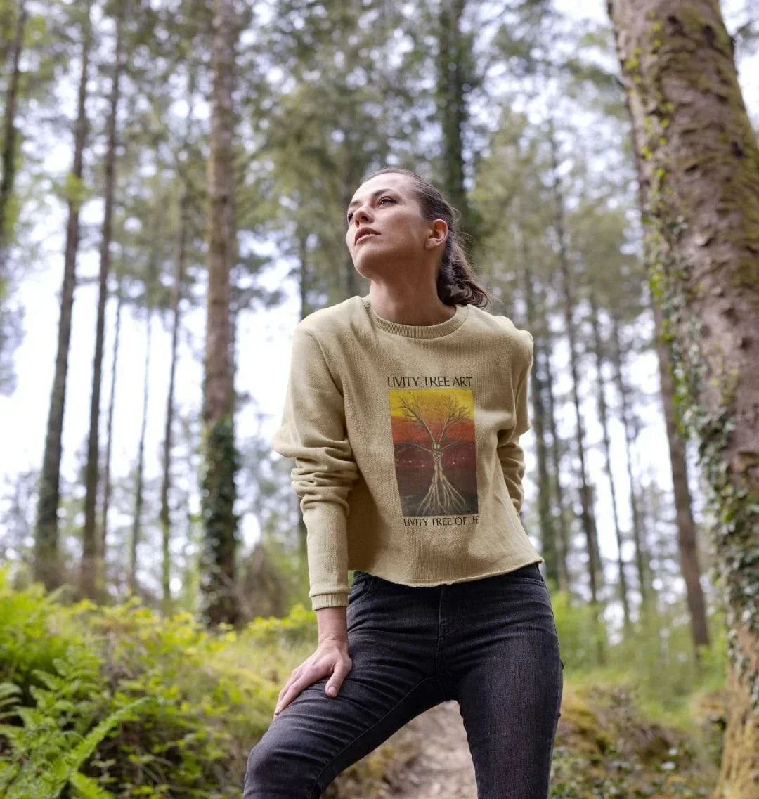 Livity Tree of Life Organic Women's Boxy Jumper - Livity Tree Art