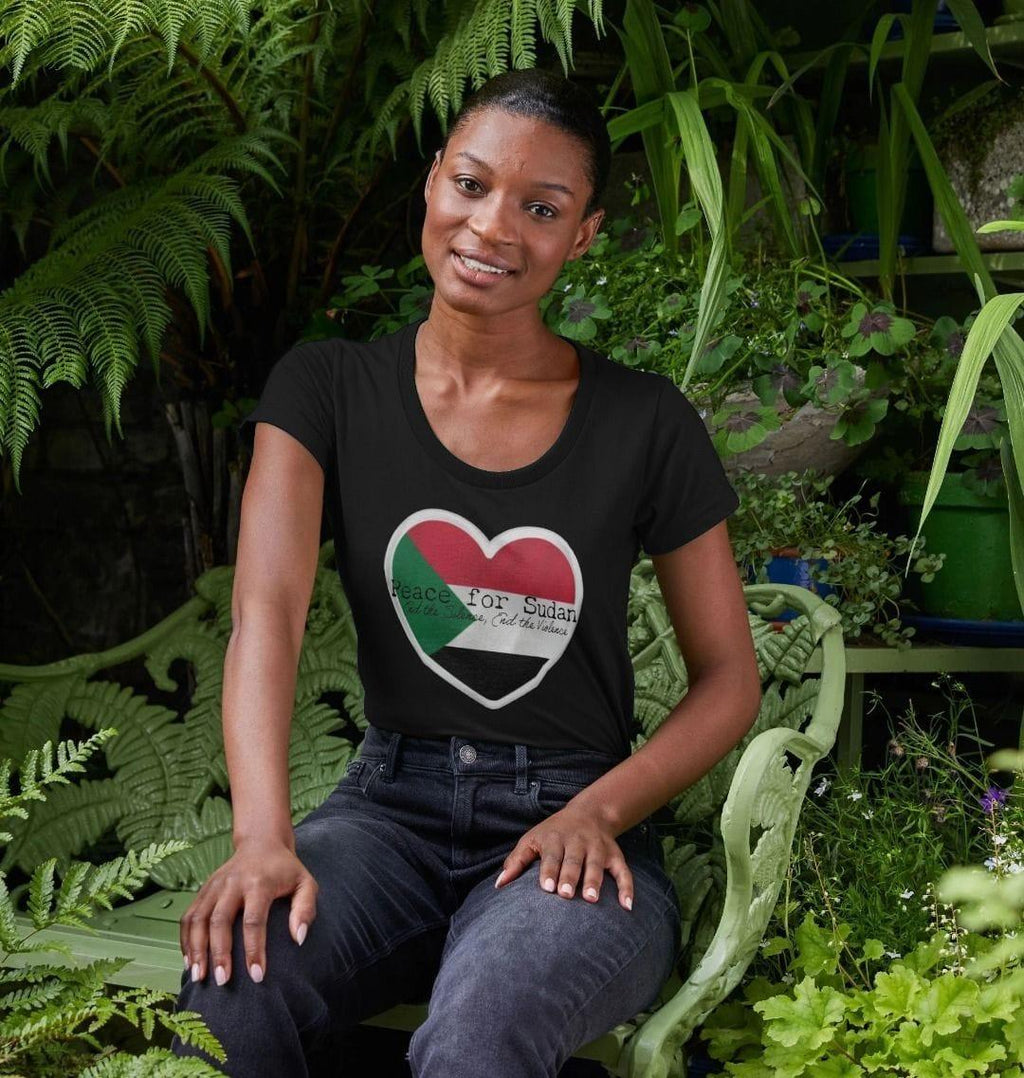 Peace for Sudan Women's Scoop Neck T-shirt - Livity Tree Art