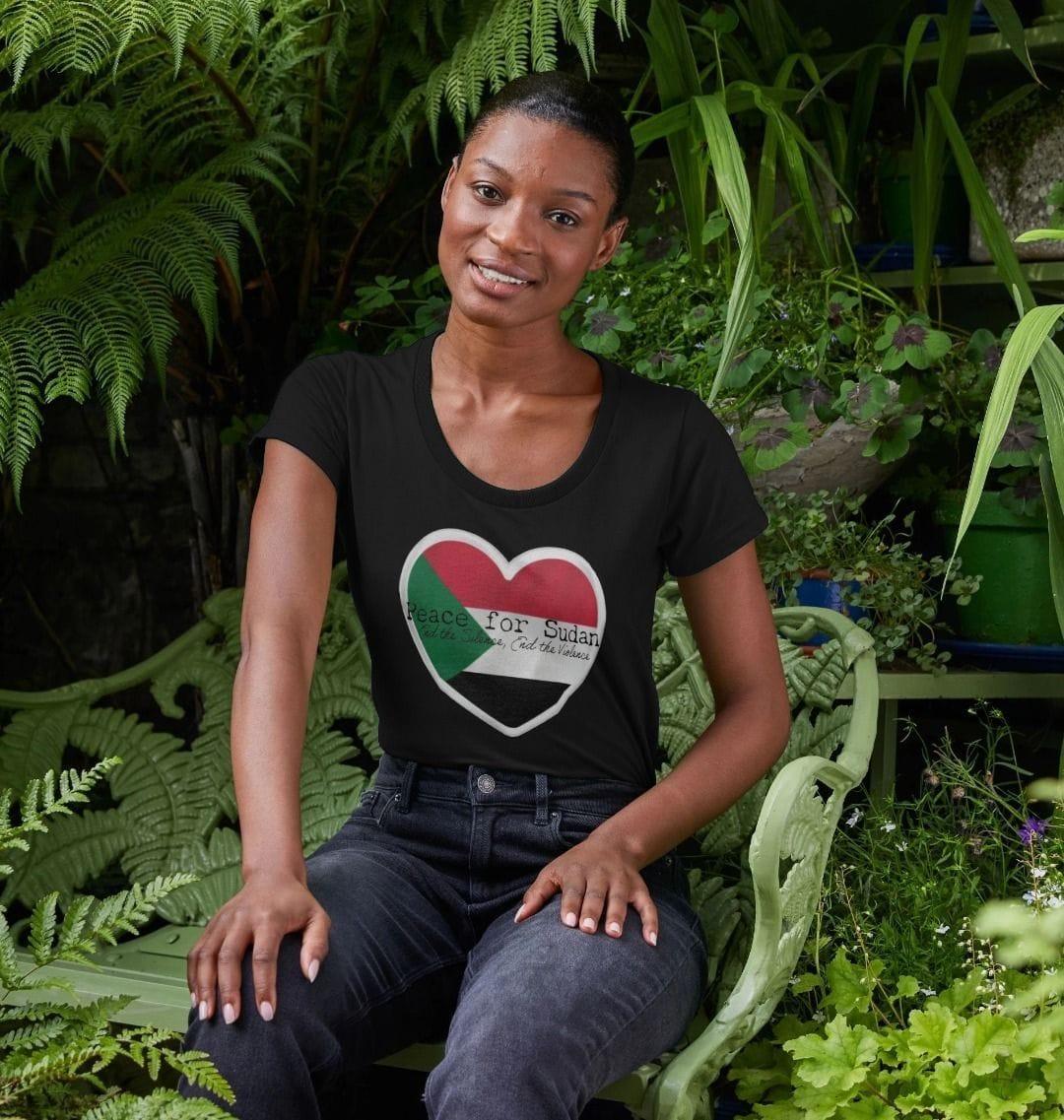 Peace for Sudan Women's Scoop Neck T-shirt - Livity Tree Art