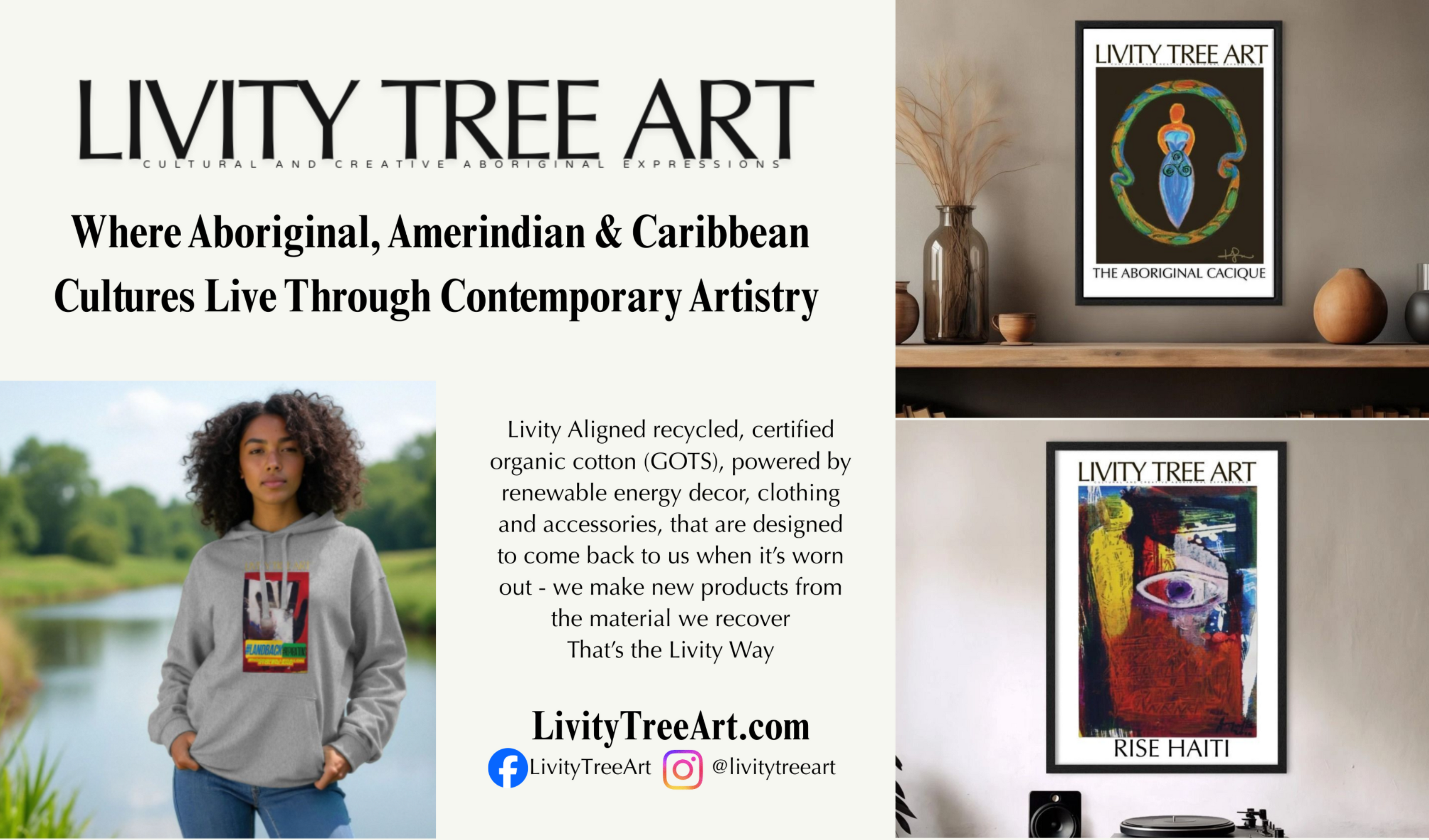 LivityTreeArt.com where Aboriginal, Amerindian & Caribbean Cultures Live Through Contemporary Artistry