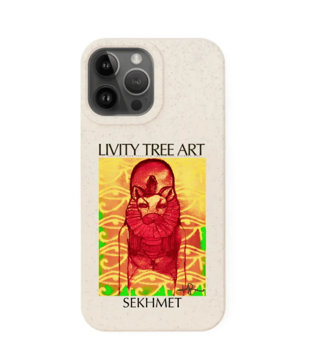 Rastafari Sekhmet Phone Case - Livity Tree Art