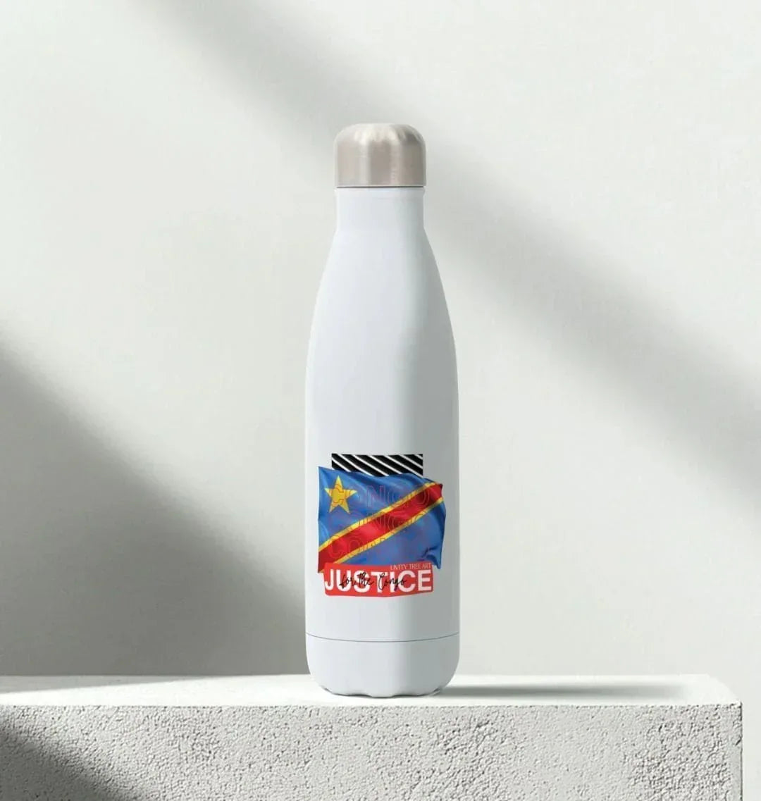 Justice for Congo Stainless Steel Bottle - Livity Tree Art