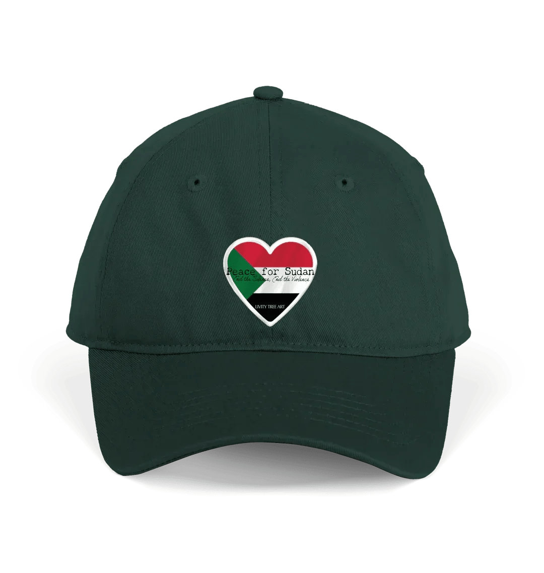 Peace for Sudan Organic Cotton Cap - Livity Tree Art