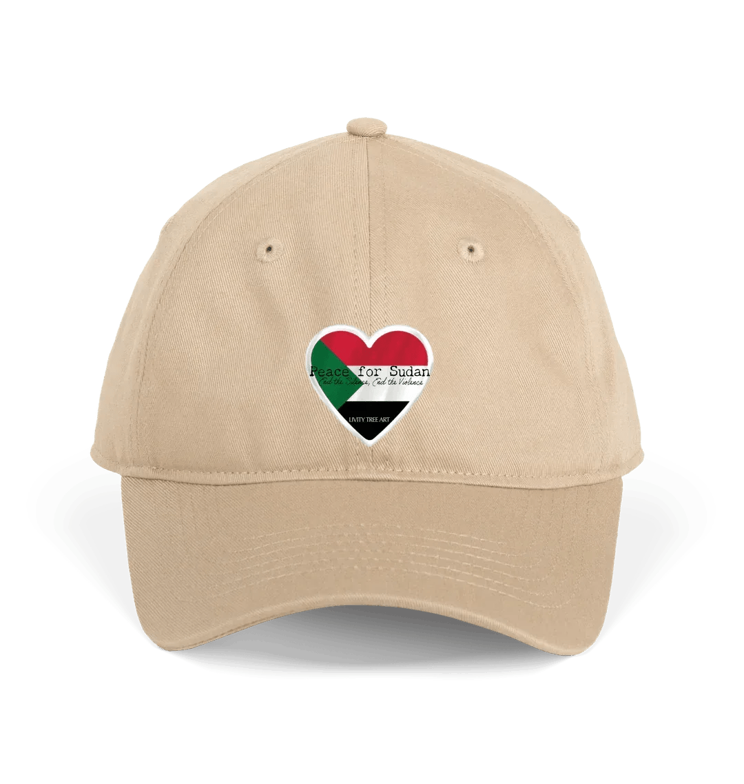 Peace for Sudan Organic Cotton Cap - Livity Tree Art