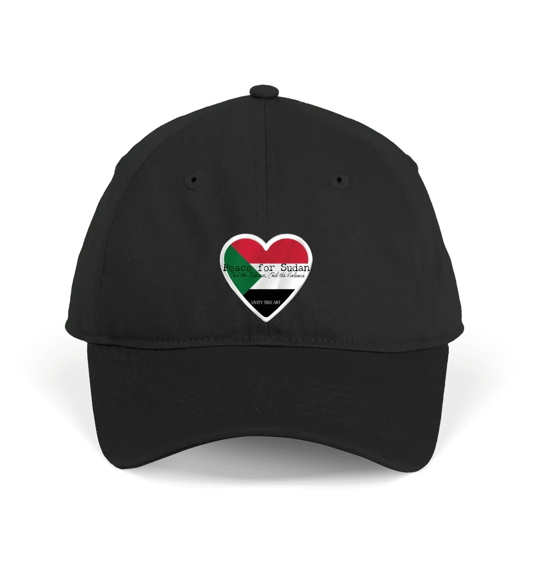 Peace for Sudan Organic Cotton Cap - Livity Tree Art